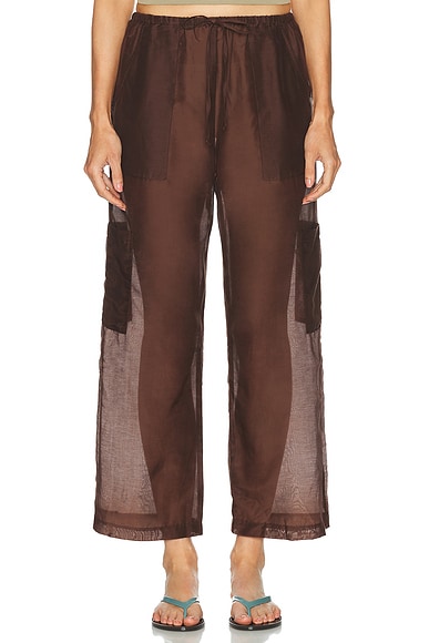 The Silk Cotton Sheer Cargo Pant