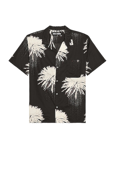 Short Sleeve Hawaiian Shirt in Black