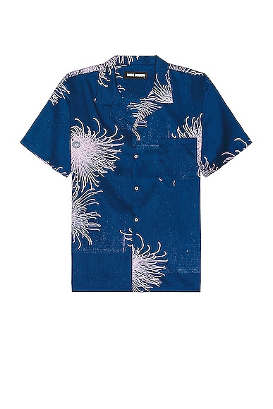 Short Sleeve Hawaiian Shirt in Blue