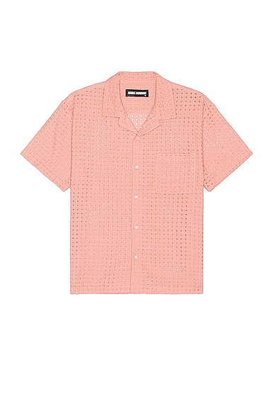 Short Sleeve Hawaiian Shirt in Pink