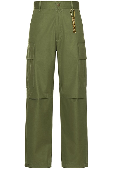 DARKPARK Saint Heavy Twill Cargo Pants in Military Green
