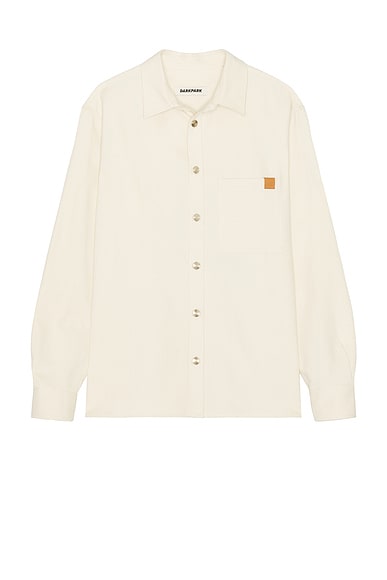 DARKPARK Serge Japanese Long Sleeve Shirt in Ecru