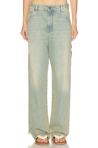 Lisa Belt Adorned Loose Fit Straight Leg