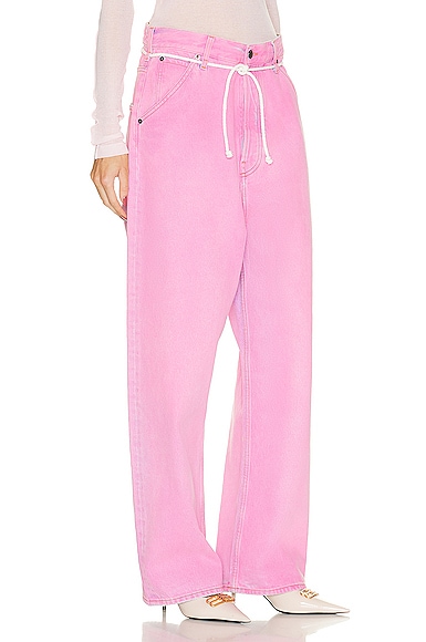 Shop Darkpark Iris Oversized Pant In Acid Pink