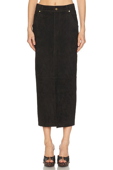 Erika Leather Suede Skirt