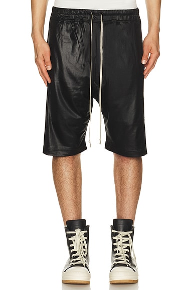 DRKSHDW by Rick Owens Wide Pusher Shorts in Black
