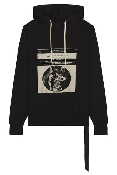 DRKSHDW by Rick Owens Oversized Hoodie in Black & Pearl