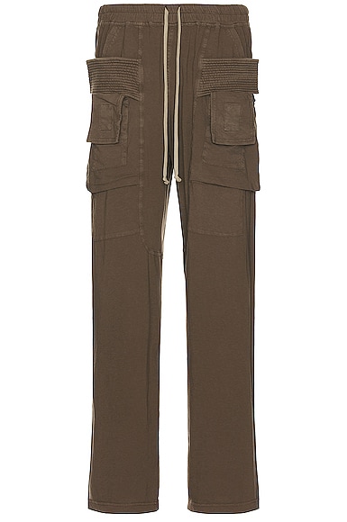 DRKSHDW by Rick Owens Creatch Cargo Drawstring Pants in Taupe