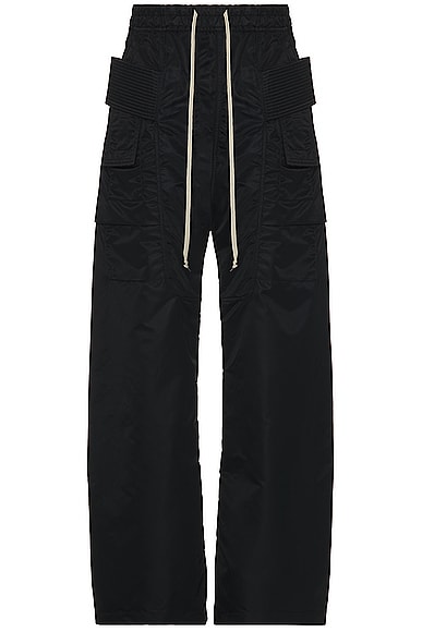 DRKSHDW by Rick Owens Creatch Cargo Wide Pant in Black