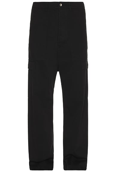 DRKSHDW by Rick Owens Cargo Trousers in Black