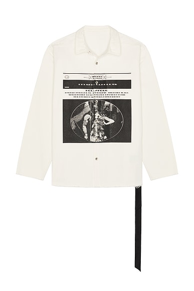 DRKSHDW by Rick Owens Jumbo Outershirt in Milk & Black