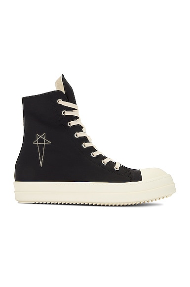 High Top Sneaks with Pentagram Embroidery
