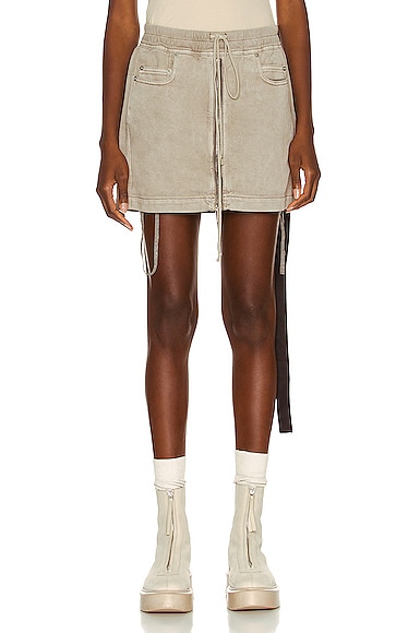 DRKSHDW by Rick Owens Mini Skirt in Taupe