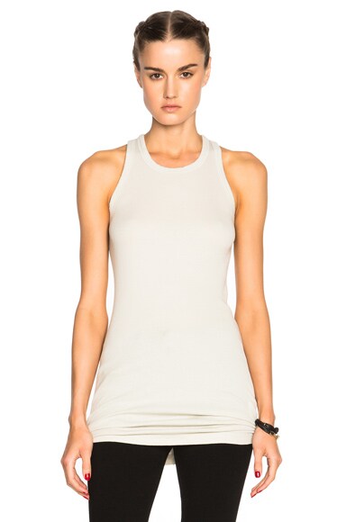 DRKSHDW by Rick Owens Rib Tank Top in Pearl | FWRD