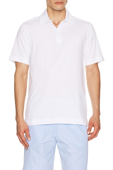 Dries Van Noten Helder Polo in White