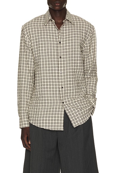 Dries Van Noten Caper Shirt in Ecru