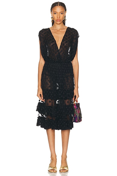 Dries Van Noten Dally Dress in Black