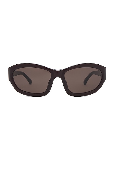 Dries Van Noten DVN 215 Sunglasses in Dark Brown, Silver, & Grey