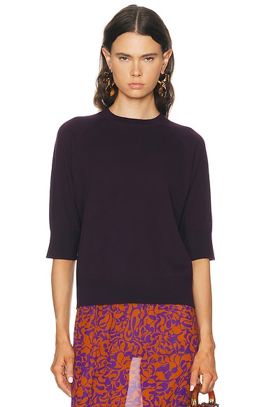 Dries Van Noten Tuan Sweater in Dark Purple