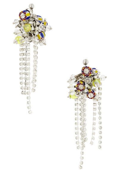 Dries Van Noten Dangle Earrings in Light Yellow