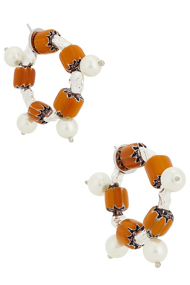 Dries Van Noten Hoop Earrings in Mandarin