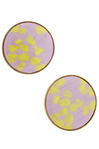 Handmade Artisanal Glass Disc Earrings