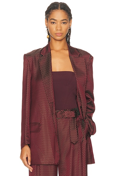Dries Van Noten Bastis Jacket in Burgundy
