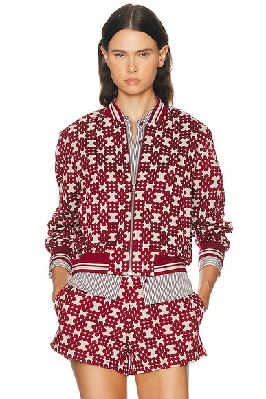 Dries Van Noten Helan Jacket in Burgundy