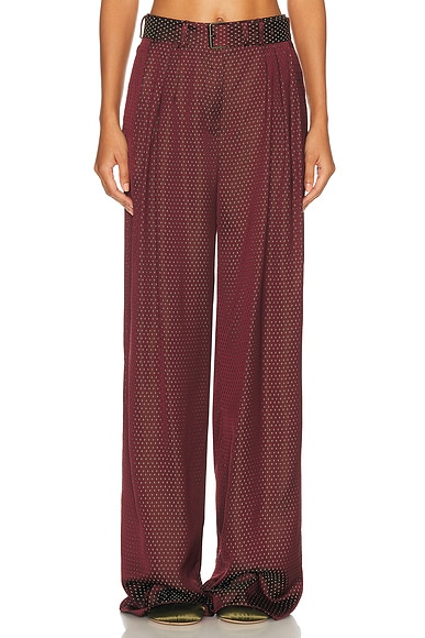 Dries Van Noten Peaches Pants in Burgundy