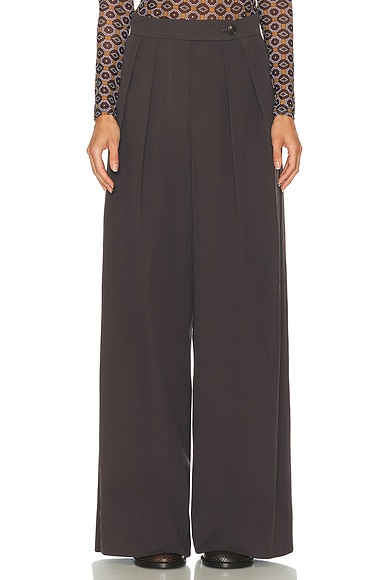 Dries Van Noten Pamplona Pants in Dark Brown