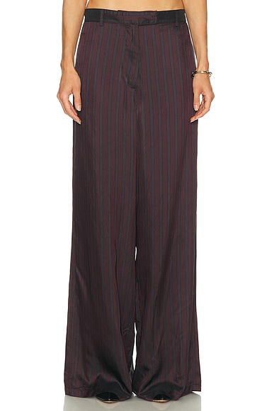 Dries Van Noten Penn Pants in Burgundy