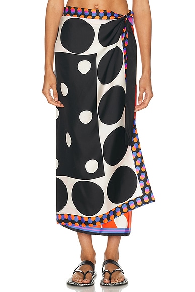 Dries Van Noten Scarfy Skirt in Dessin A