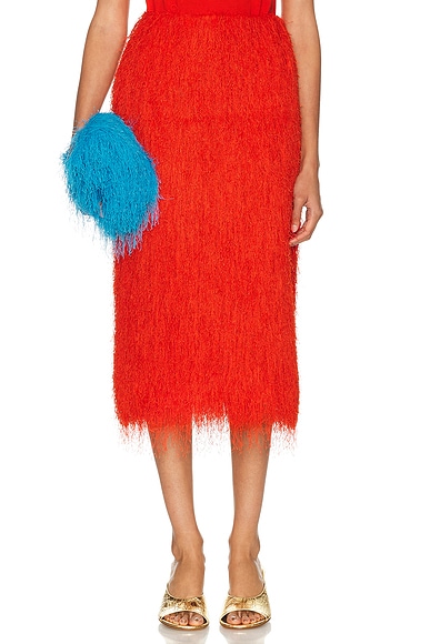 Dries Van Noten Sokna Skirt in Red