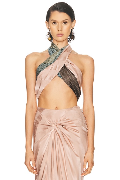 Dries Van Noten Cisou Top in Old Rose