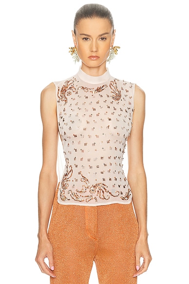 Dries Van Noten Carmasa Top in Blush