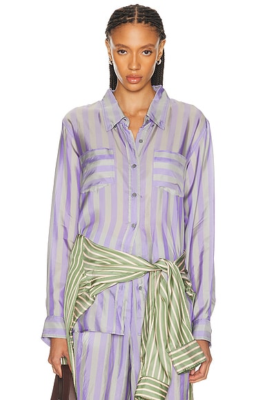 Dries Van Noten Cheers Shirt in Lilac