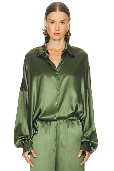 Dries Van Noten Casia Shirt in Khaki