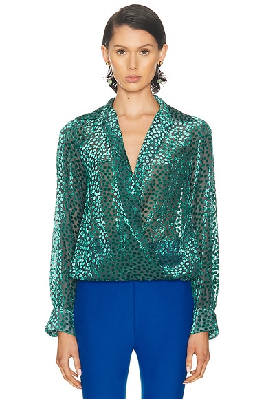 Dries Van Noten Cedal Shirt in Turquoise