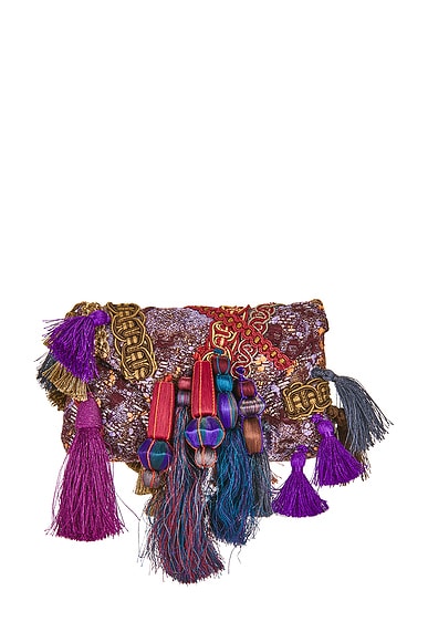 Dries Van Noten Envelope Bag in Burgundy