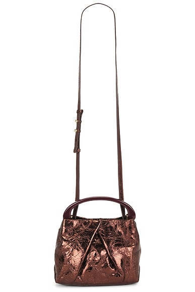 Small Resin Handle Fold And Crossbody Bag