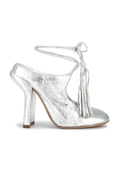 Dries Van Noten Tie Heel in Silver