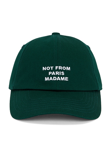 Drôle De Monsieur La Casquette Slogan Hat in Dark Green