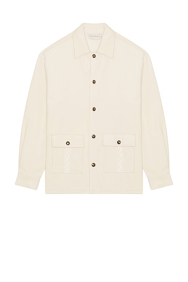 Drôle De Monsieur La Surchemise Corduroy in Ecru