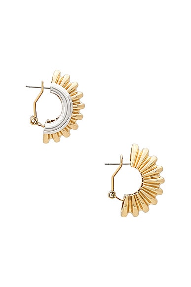 Shop Demarson Lexi Earrings In 12k Shiny Gold & Silver