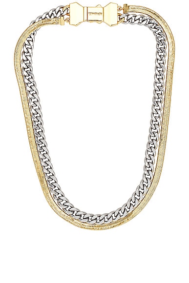 Demarson Nadine Necklace In 12k Shiny Gold & Silver