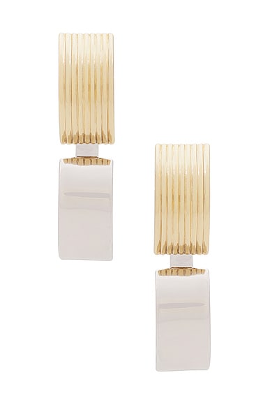 Demarson Everly Earrings in 12k Shiny Gold & Silver