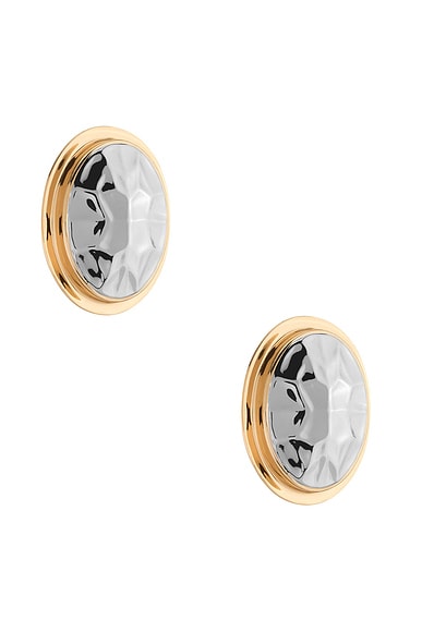 Demarson Jelena Earrings in Gold & Gunmetal