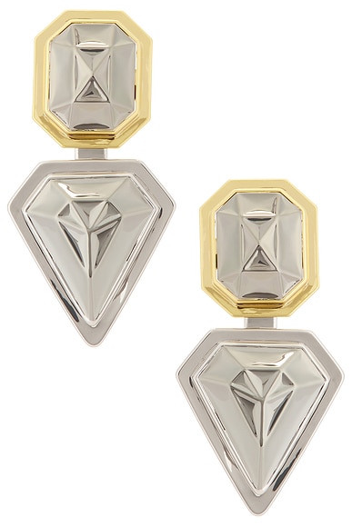 Demarson Selena 2.0 Convertible Earrings in Gold & Gunmetal
