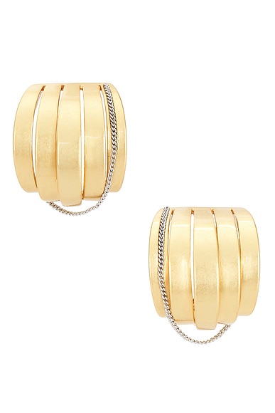 Demarson Allegra Earrings in Worn Gold