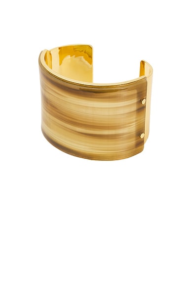 Demarson Primo Arm Cuff in Gold & Brown
